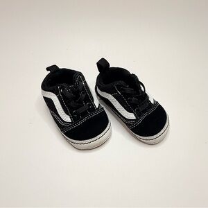Vans Baby Toddler Black White Skate Style Sneakers Shoe Size 3